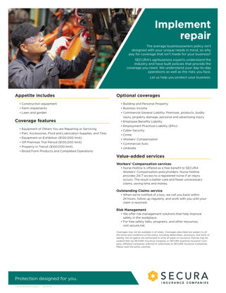 Implement Repair Sell Sheet